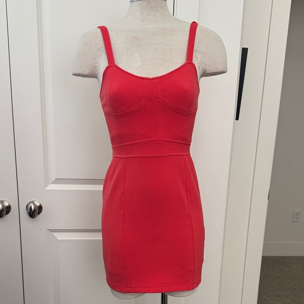 Elegant Coral Light Red Women's Dress Small